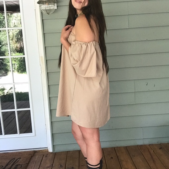 Sale! Boho Vibes Loose Off The Shoulder Dress - Picture 4 of 6